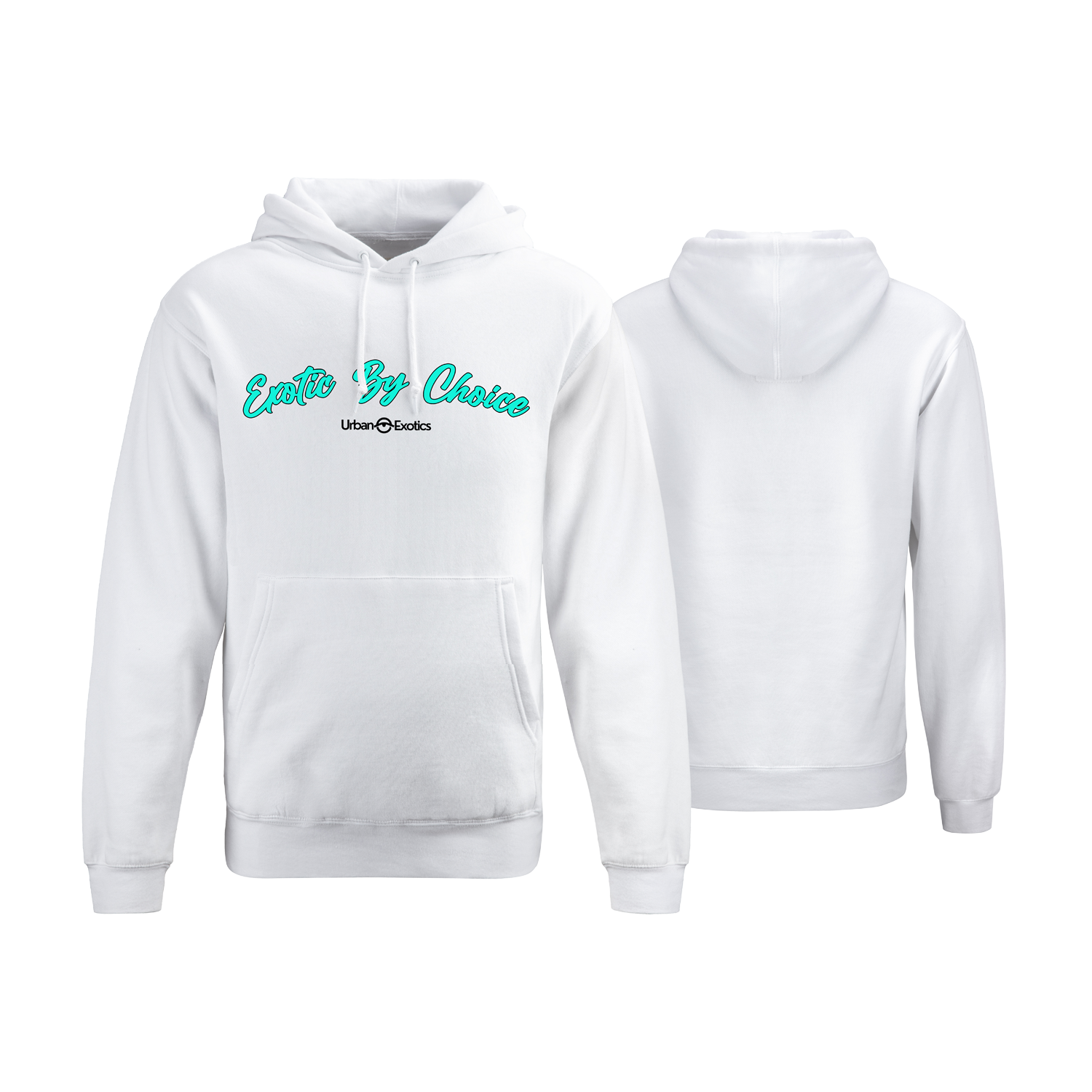 By Choice Hoodie with minimalist text graphic on premium black fleece.