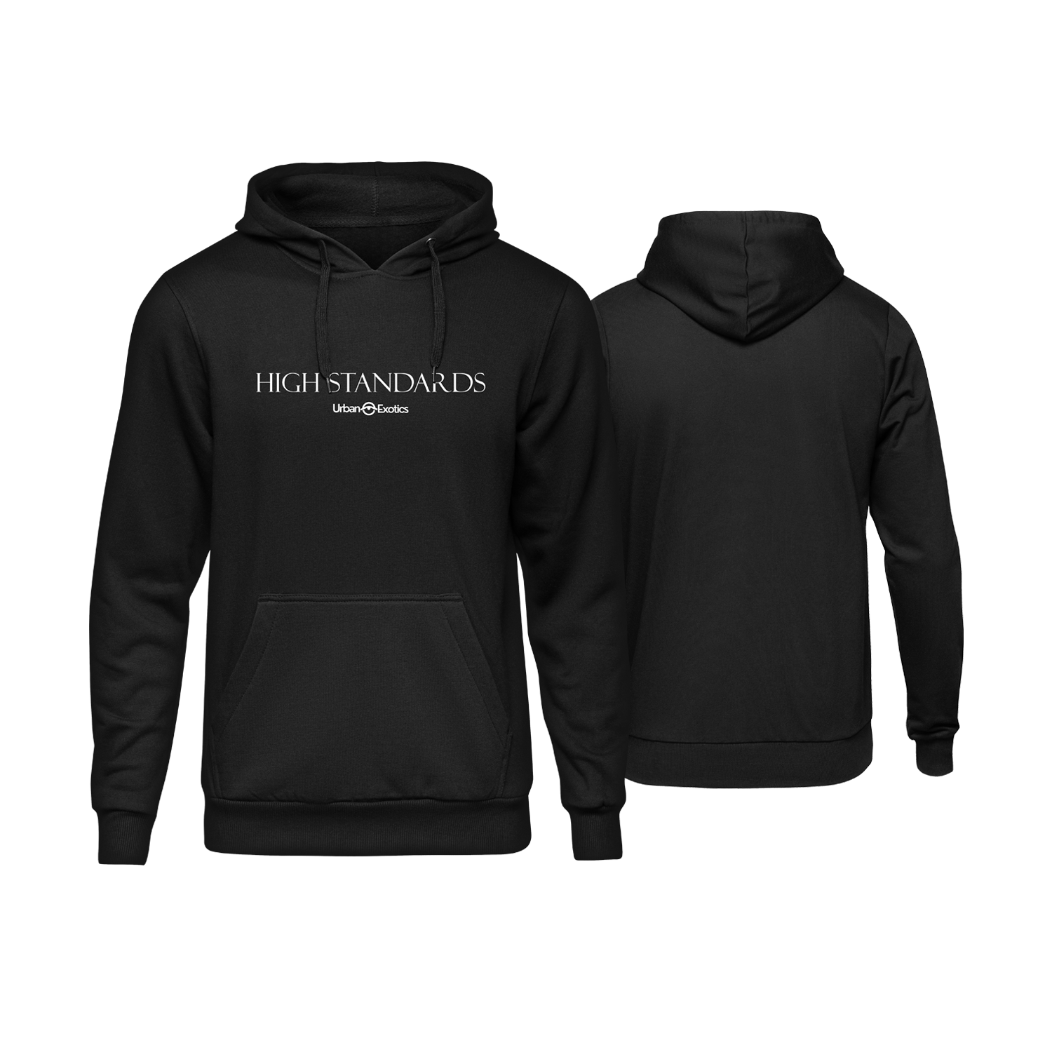 High Standard Minimalist Pullover Hoodie Front Graphic

