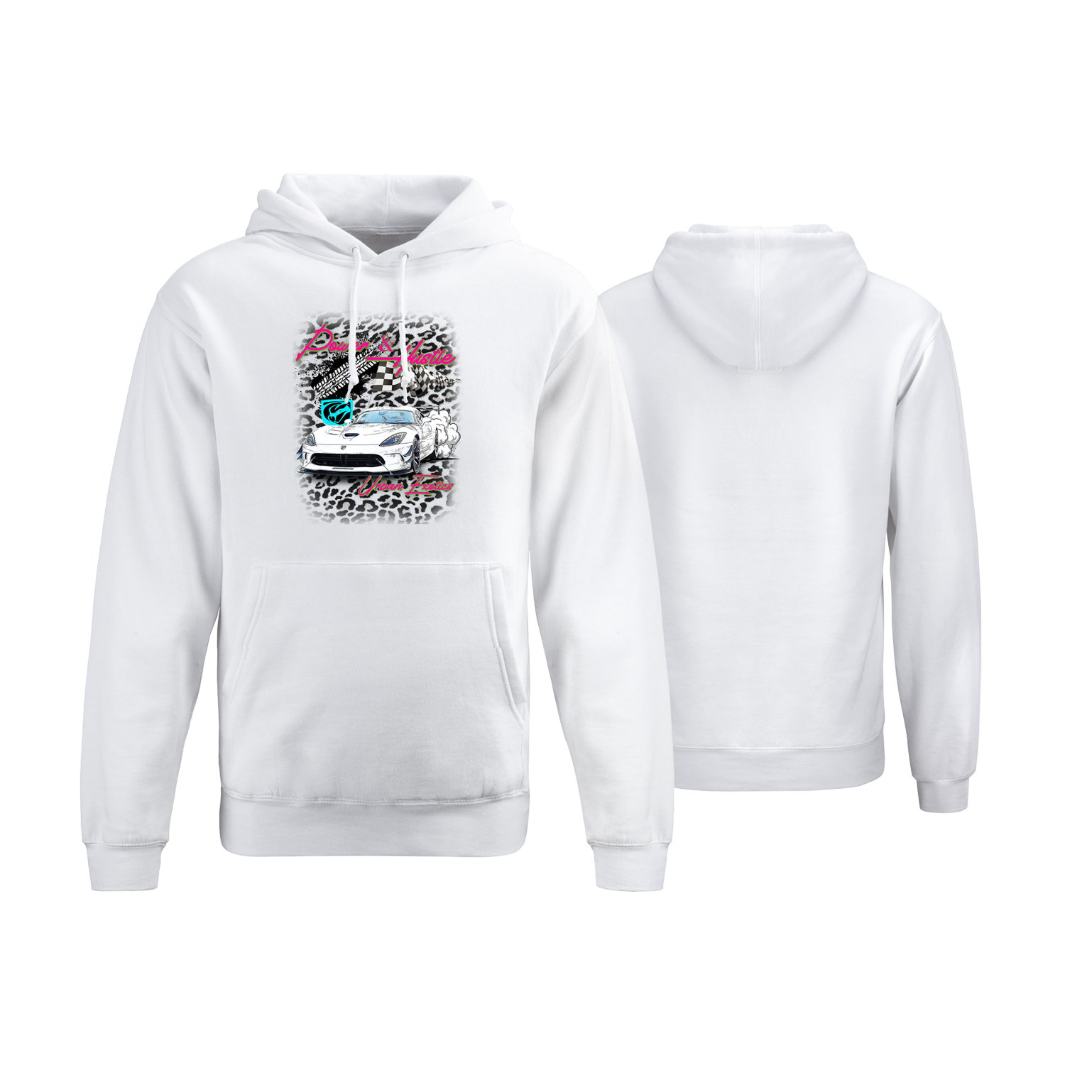 Power Hustle Bold Graphic Pullover Hoodie Front

