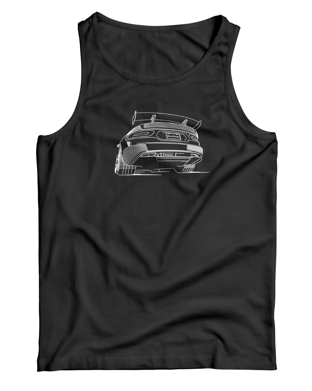 Rear View Line Art Tank