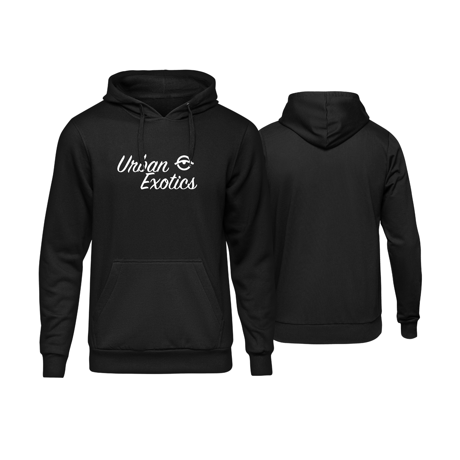 Urban Cue Eye Hoodie featuring a bold, stylized all-seeing eye graphic on the chest.